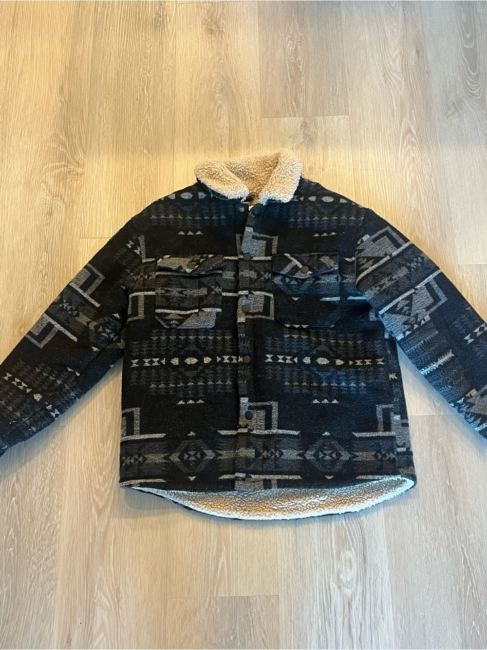 Zara Aztec Sherpa Jacket Youth 11-12